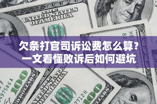 北京欠条打官司诉讼费怎么算？一文看懂败诉后如何避坑